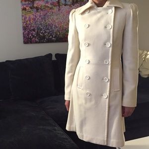 Armani's Exchange wool coat, off white, XSmall